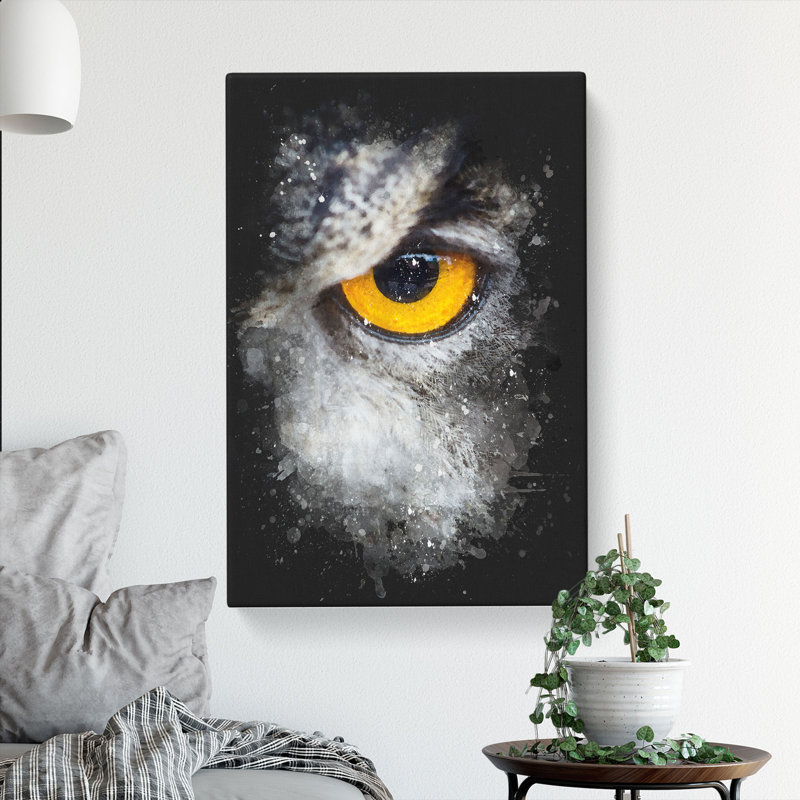 Eye of an Owl - Wrapped Canvas, 76cm H x 50cm W x 3cm D