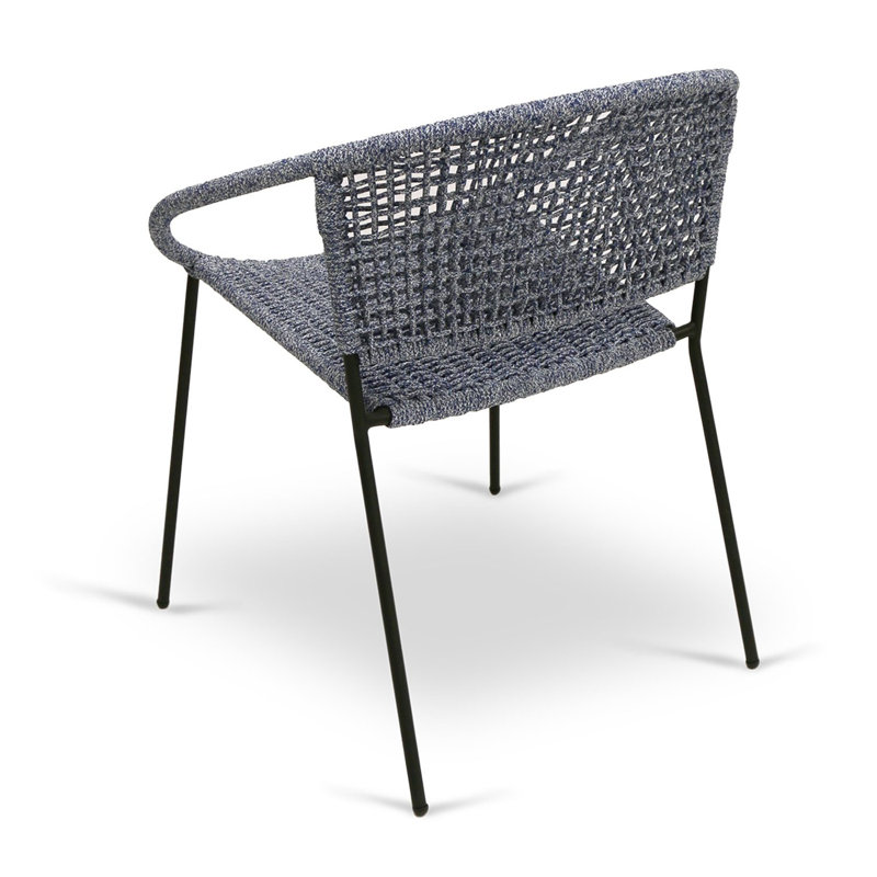 Cove Woven Rope Outdoor Arm Chair, Blue/White