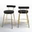 Kayson 25.5" Gold Swivel Upholstered Counter Stools-383255566