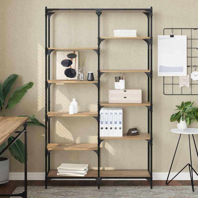Bookshelf Engineered wood Indoor Freestanding Rectangular Living Room, Artisan Oak