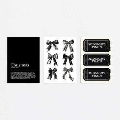 Midnight Merriment Set of 3 Art Prints