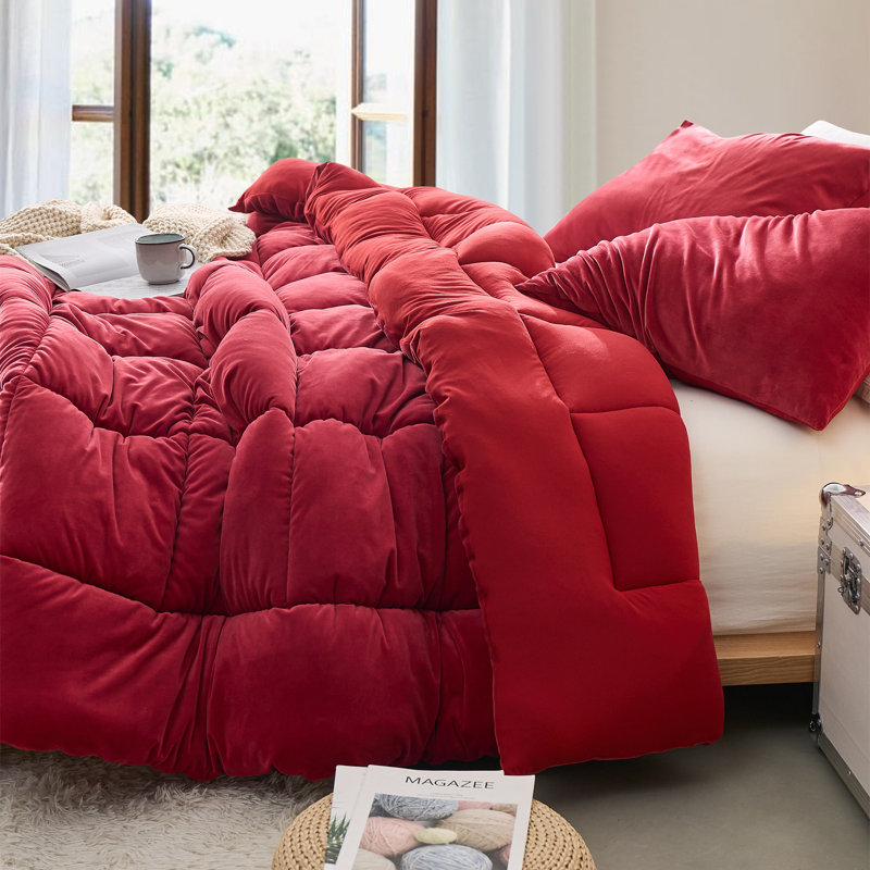 Édredon très grand en tissu, Édredon simple TG, Rouge