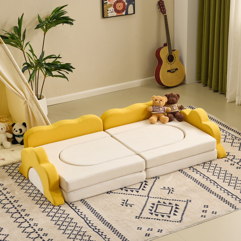 Canapé modulaire pour enfants 12 pièces, Jaune