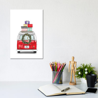 Christmas Kombi 1 Piece Wrapped Canvas Wall Art