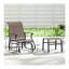 Chaise berçante d'extérieur moderne à haut dossier avec siège en filet, chaise berçante de patio en acier noir et brun pour terrasse