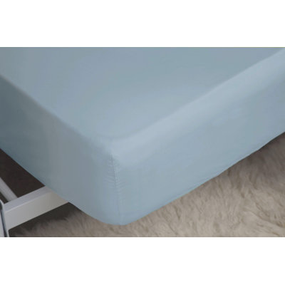 Plain Dye Brushed Cotton Flannelette Flannel Fitted Sheet