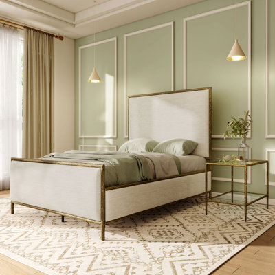 Lalia Modern Hammered Metal 2-Piece Bedroom Set