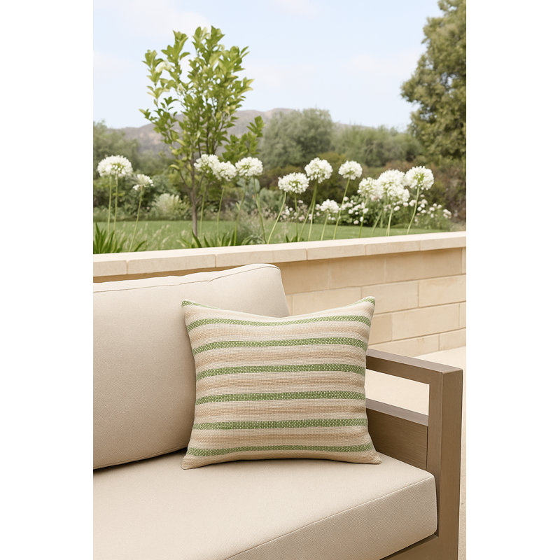 Outdoor Living Throw Pillow, Black, Square 24", Polyester