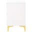 2 tables de chevet rectangulaires blanches et dorées - option de rangement pour chambre à coucher, style, joints pour rangement spacieux, visuel, inclus-22751084