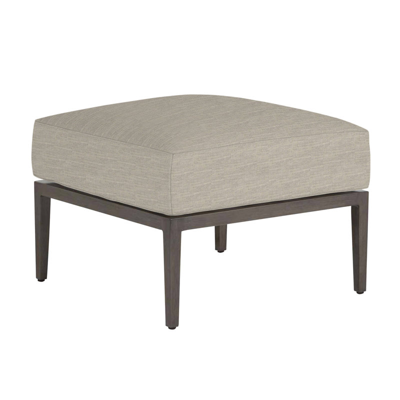 Repose-pieds en aluminium Santa Barbara - Gris ardoise, Pas de soudure, Sunbrella® ‑ lin colombe
