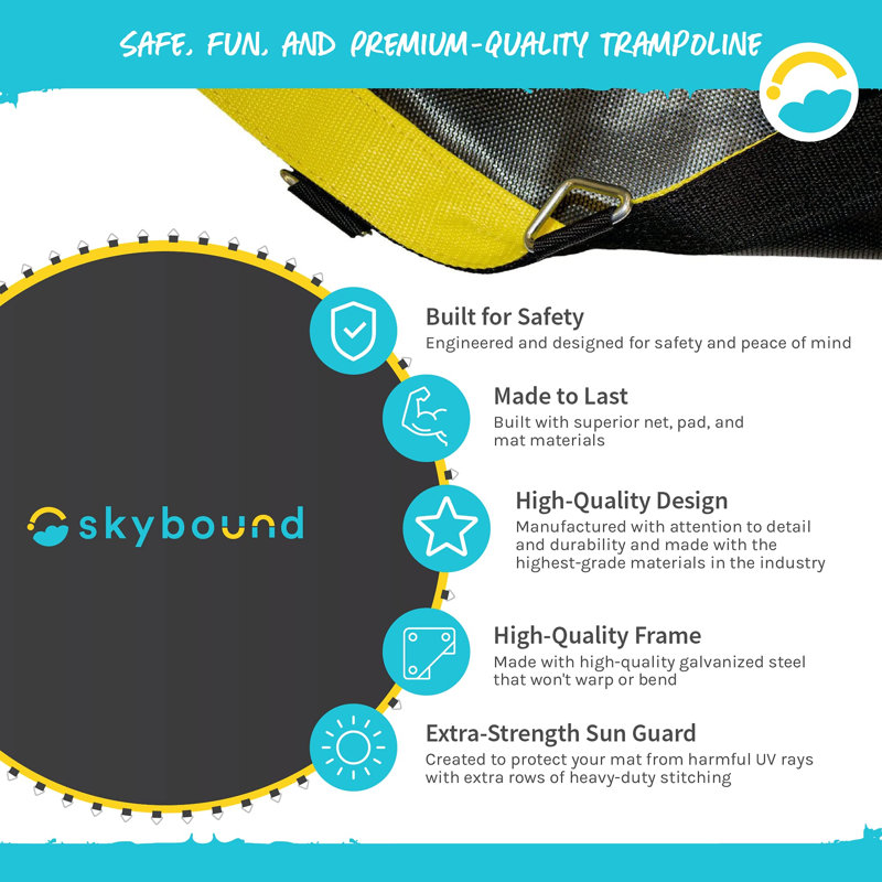SKYBOUND Universal Fit 127'' Polypropylene Jumping Surface, Black