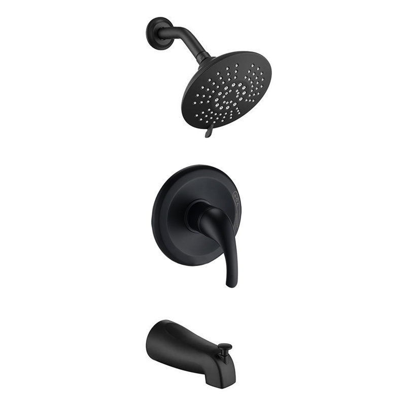 All-In-One Kit with Rough in-Valve, Matte Black