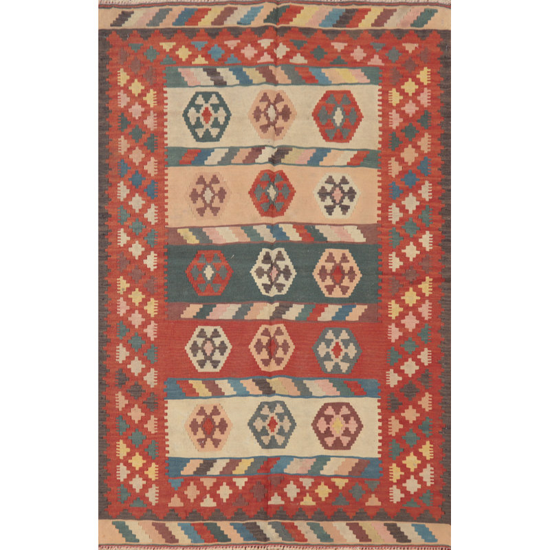 Tapis oriental kilim à teinture végétale 3 x 5
