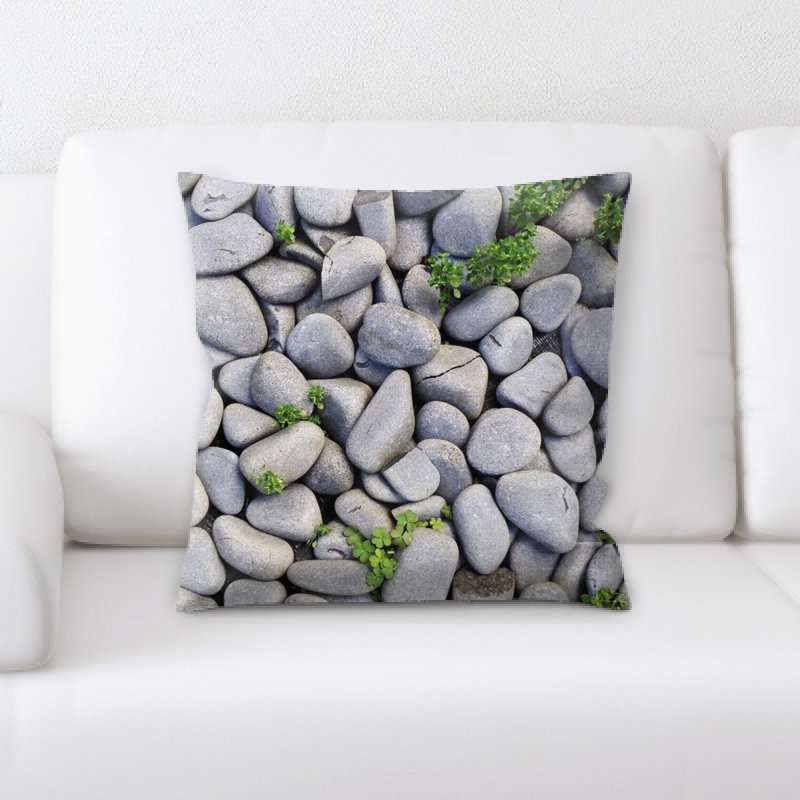 Stone Microsuede Reversible Throw Pillow