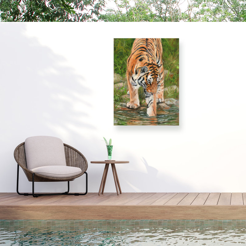 Toile d'extérieur David Stribble Tiger Stream, H 14 po x l 19 po