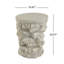 Table d'appoint grise ronde en faux pierre MGO, table de bout pré-assemblée non assemblée KD, capacité de poids de 80 lb, tabouret en pierre rustique d'intérieur et d'extérieur pour salon de patio-209866204