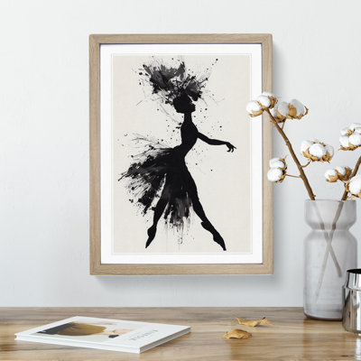 Majestic Ballerina Abstract - Framed Print