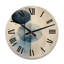 Orbicular Unity Minimal In Retro Blue II - Modern Geometric Oversized Wood Wall Clock-351198947