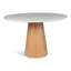 Burdon 47" Glass Top Pedestal Dining Table-375997785