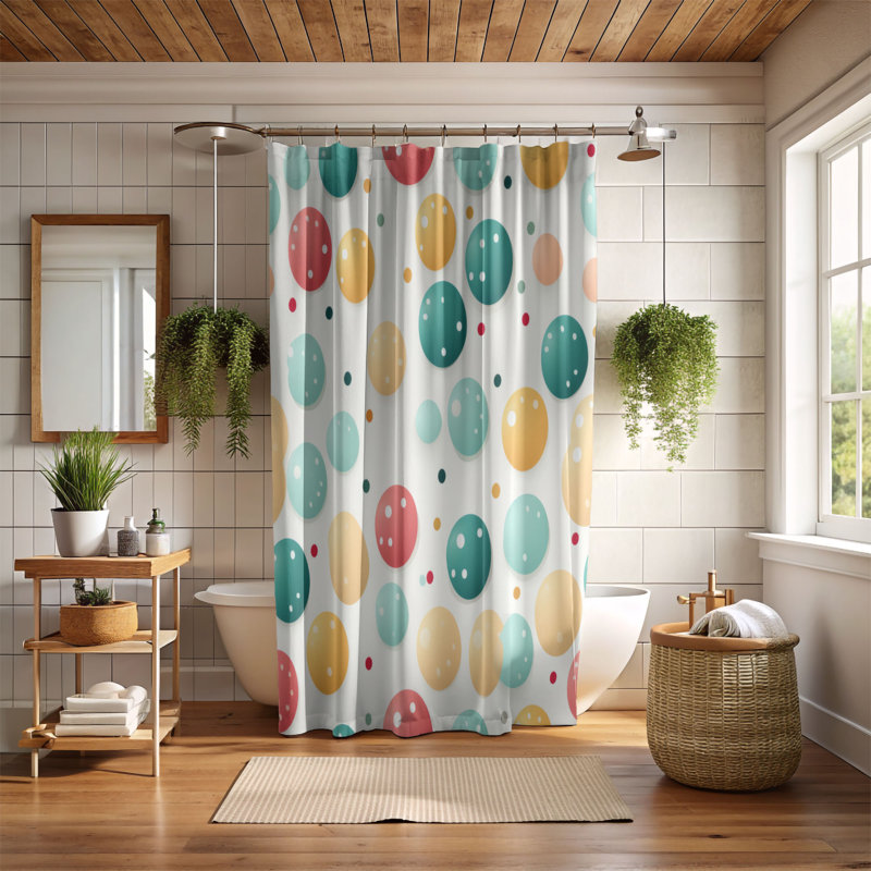 Rideau de douche Spots Elements - Premium, H 74 po x l 71 po