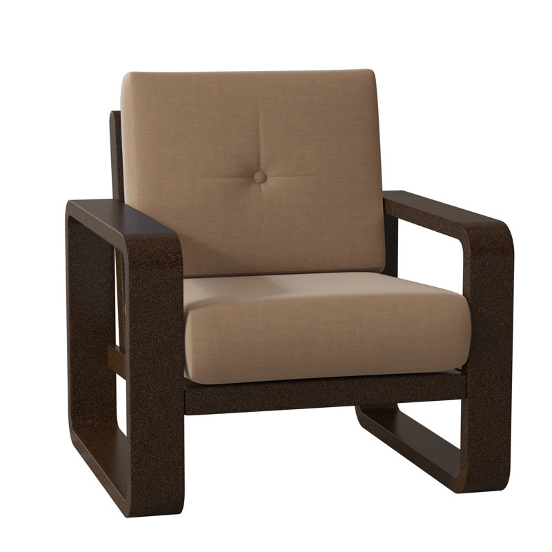 Vale Outdoor Lounge Chair, Canvas Spa Sunbrella® Canvas, Chestnut Brown