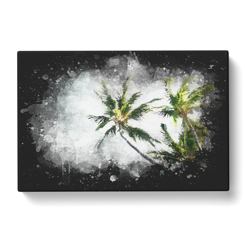 Tropical Palm Trees - Wrapped Canvas Print, 35cm H x 50cm W x 3cm D