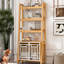 Pet - Bibliothèque avec structure inclinée, armoire géométrique blanche, trois tablettes ouvertes, rangement pour articles supplémentaires