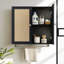 Armoire murale 24 po avec portes en rotin pour salle de lavage, cuisine et salle de bain-119628978