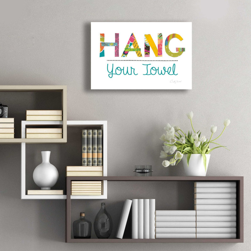 «Hang Your Towel» par Courtney Prahl, art mural en verre acrylique, H 16 po x l 24 po x P 0,2 po