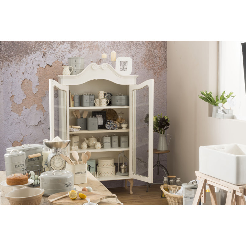 Living Nostalgia Coffee, Tea, and Sugar Canisters, French Grey