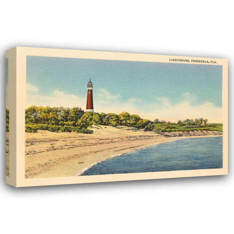 Art sur toile tendue, "Breakwater Bay Wild Apple", phare de Pensacola