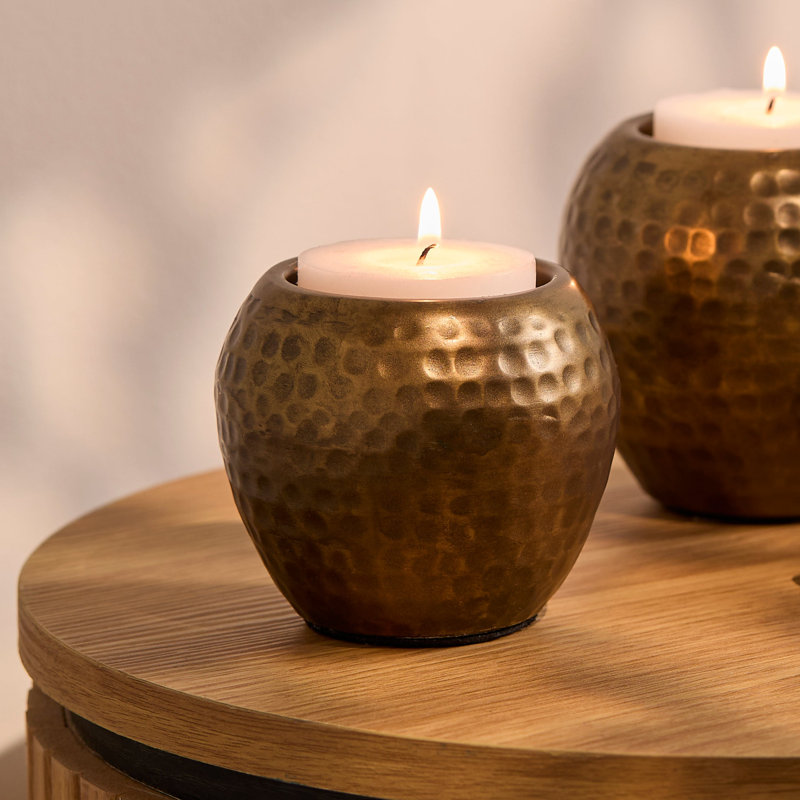 Metal Tabletop Candle Accessories, 9.5 cm H x 8 cm W x 8 cm D