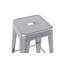 Ensemble de 2 tabourets de bar en métal sans dossier: assemblage sans outil et conception peu encombrante-1016577473
