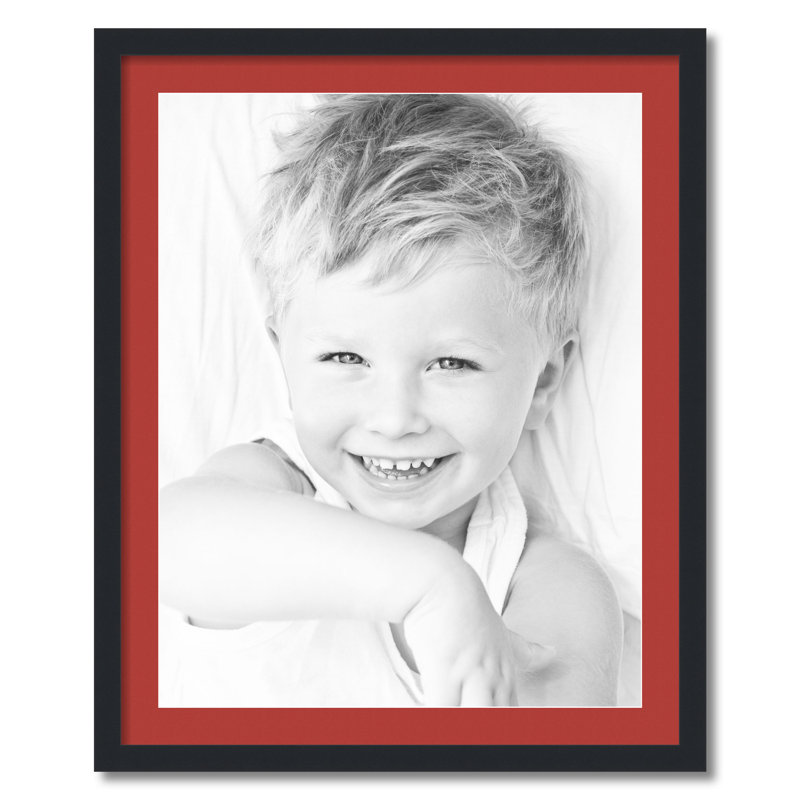 Cadre pour photo simple 22 po x 28 po en bois mat, Rouge profond