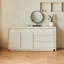 Meuble-lavabo extensible pour chambre à coucher avec 3 tiroirs et 2 portes Modern