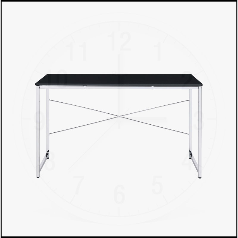 Modern Rectangular Vanity Desk with Sturdy Metal Construction and Stylish Design