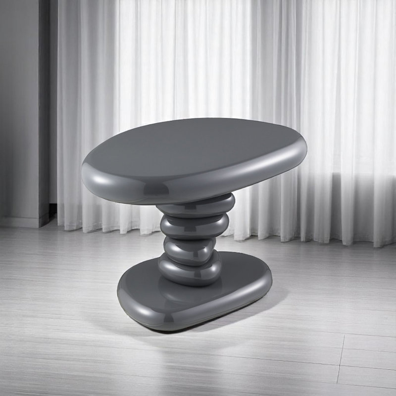 Charlene Gray High Gloss End Table