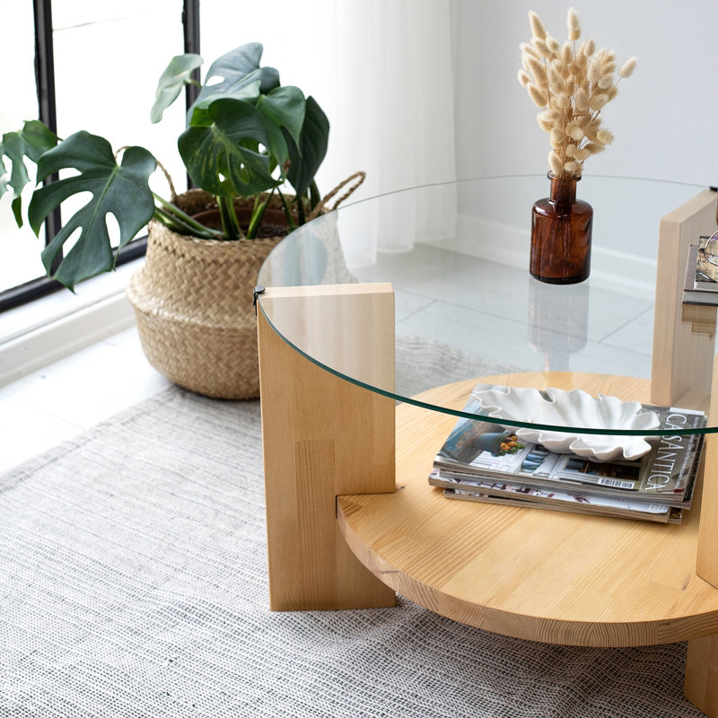 Heidi-Grace Four Leg Coffee Table, Oak