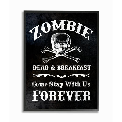 "Zombie Bed and Breakfast" par Daphne Polselli - reproduction d'art textuel sur toile