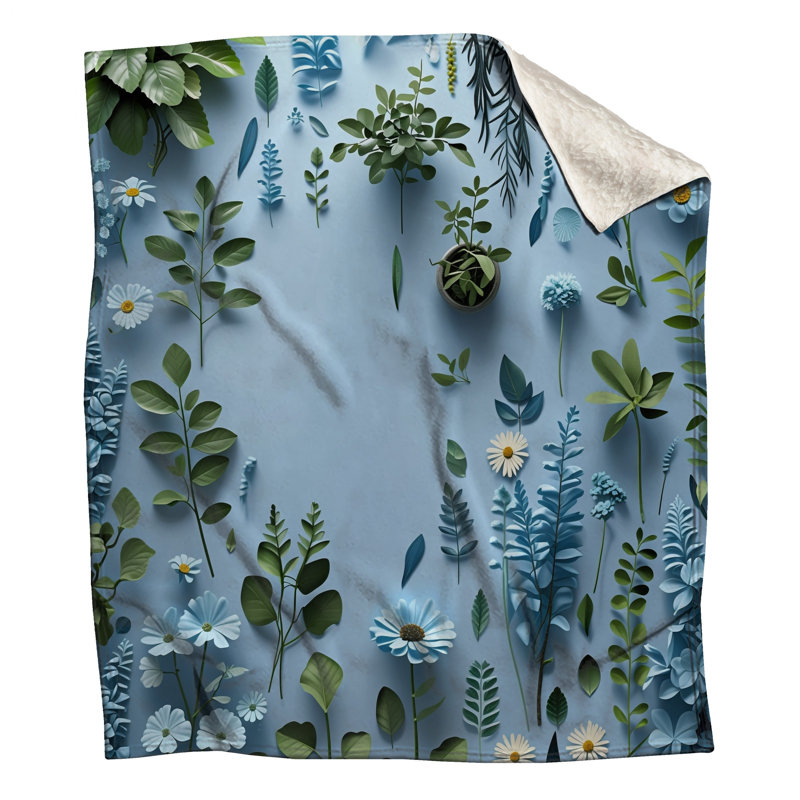 Jeté Floral, 50in W x 60in H