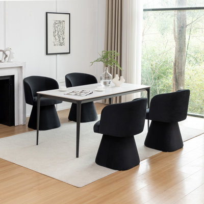 Dantzler Velvet Swivel Upholstered Dining Chair
