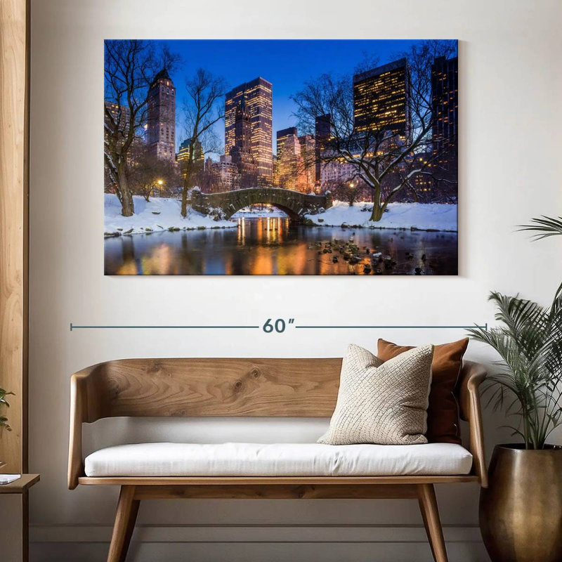 Ravi Snowy Central Park, 34" H x 51" W