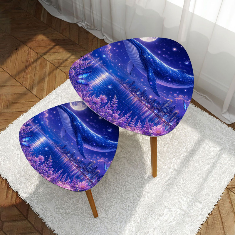 Ensemble de 2 tables basses gigognes Triangle