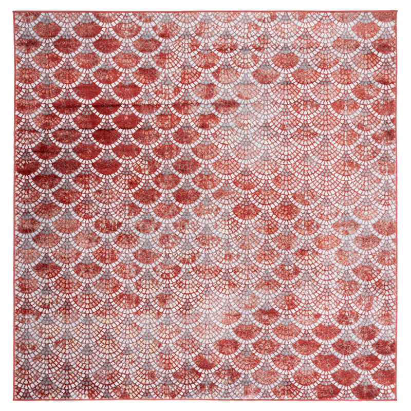 Tapis à motif géométrique Aadesh Performance, Carré 6 pi 7 po