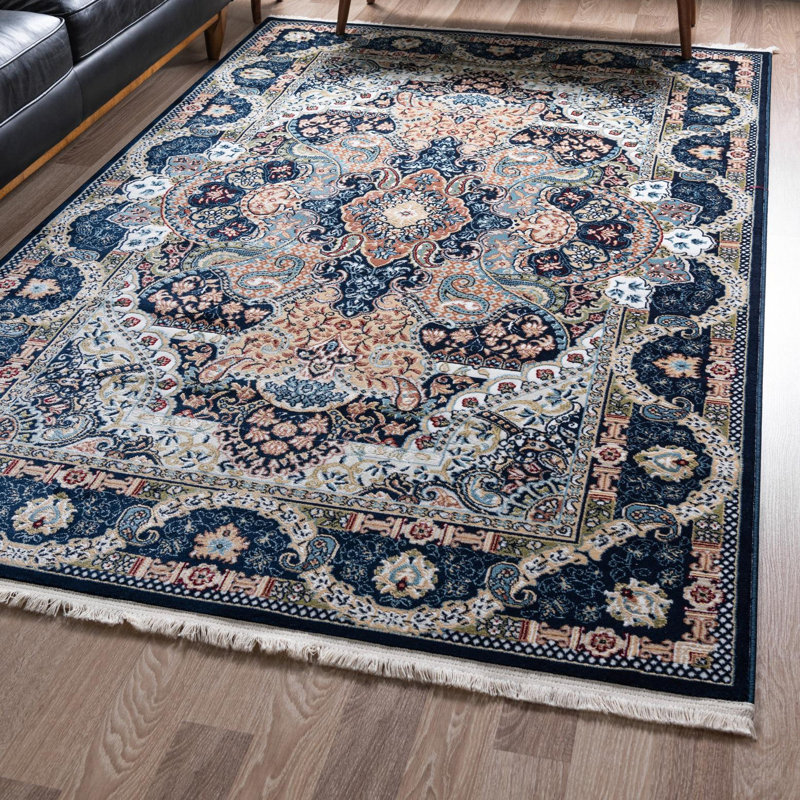 Eleanor Oriental Indoor Rug, Rectangle 7'10" x 10', Black