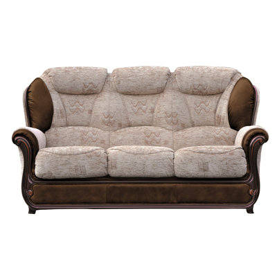 Kissell 3 Seater Faux Leather Sofa