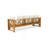 Outdoor Extendable Acacia Wood 3 Seater Sofa, Upholstered Cushion Couch, Daybed Sofa Chair, Spacious Seating Lounge Chair, Patio Daybed Sofa For Garden Yard-1783103767