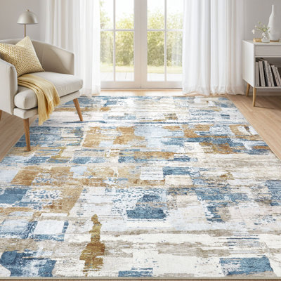 Tapis abstrait à motif abstrait Boho