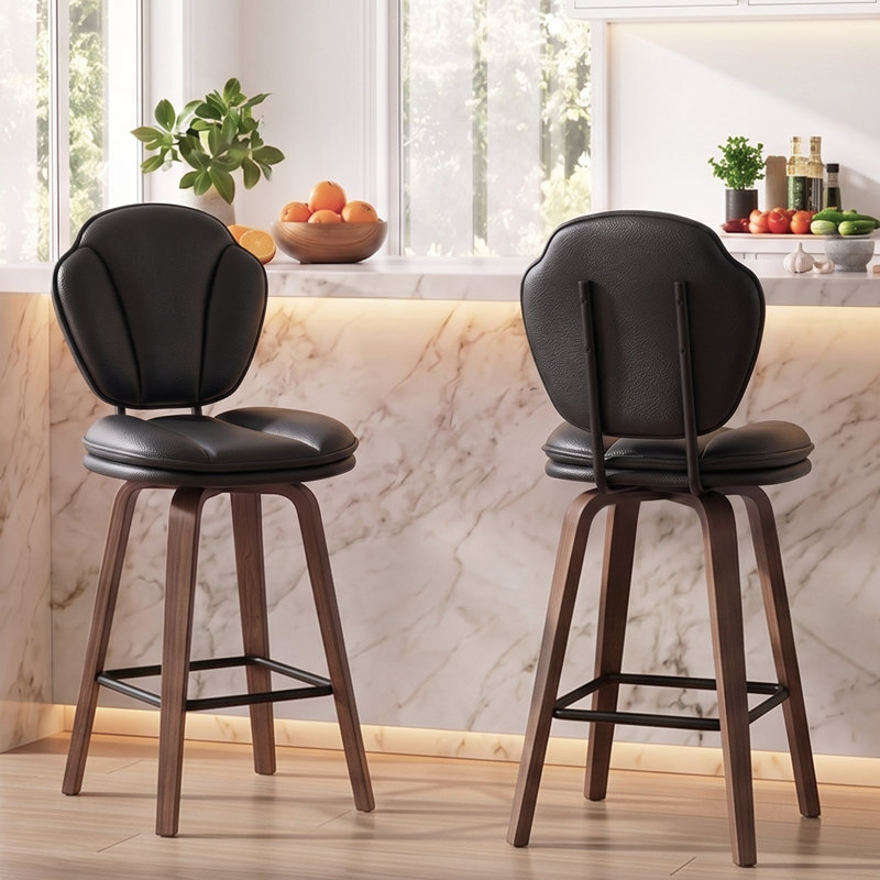 Tabouret de bar Petal, Black