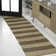 Zemple Rustic Farmhouse Woven Jute Stripe Natural/Brown Rug